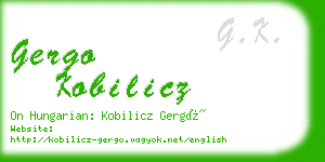 gergo kobilicz business card